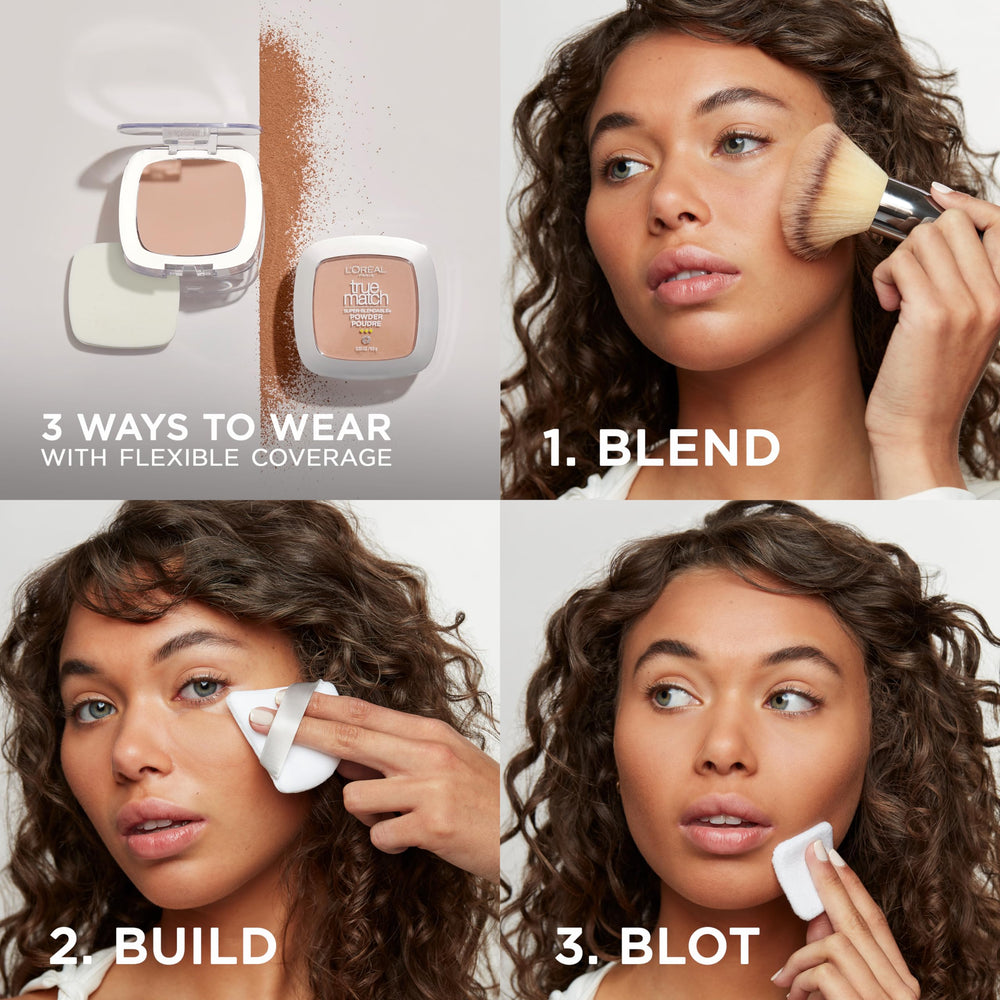 L’Oréal True Match Polvo base N5 Medio, controla brillo para un rostro más limpio.