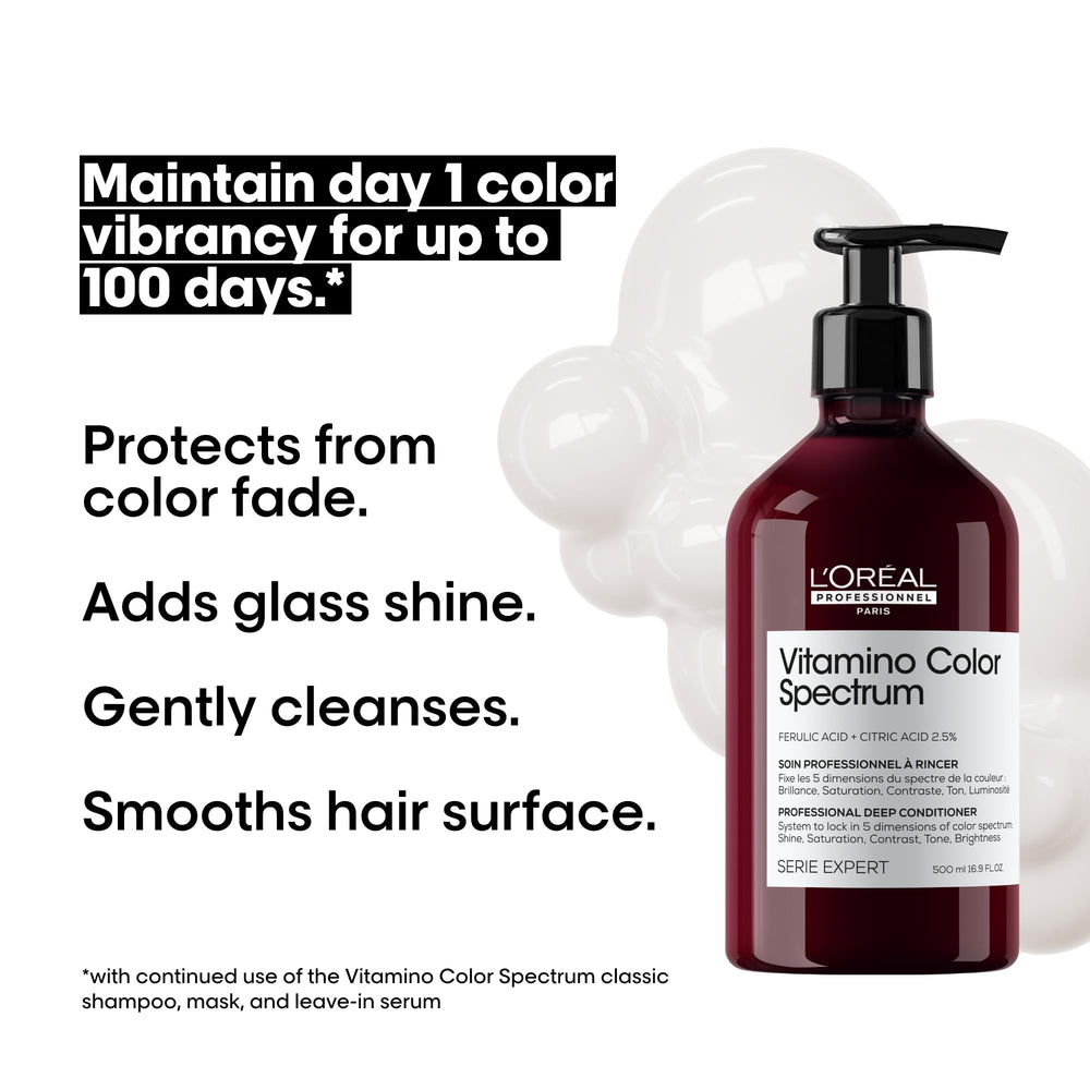 Loreal Vitamino Color Spectrum rich shine on glossy hair swatch