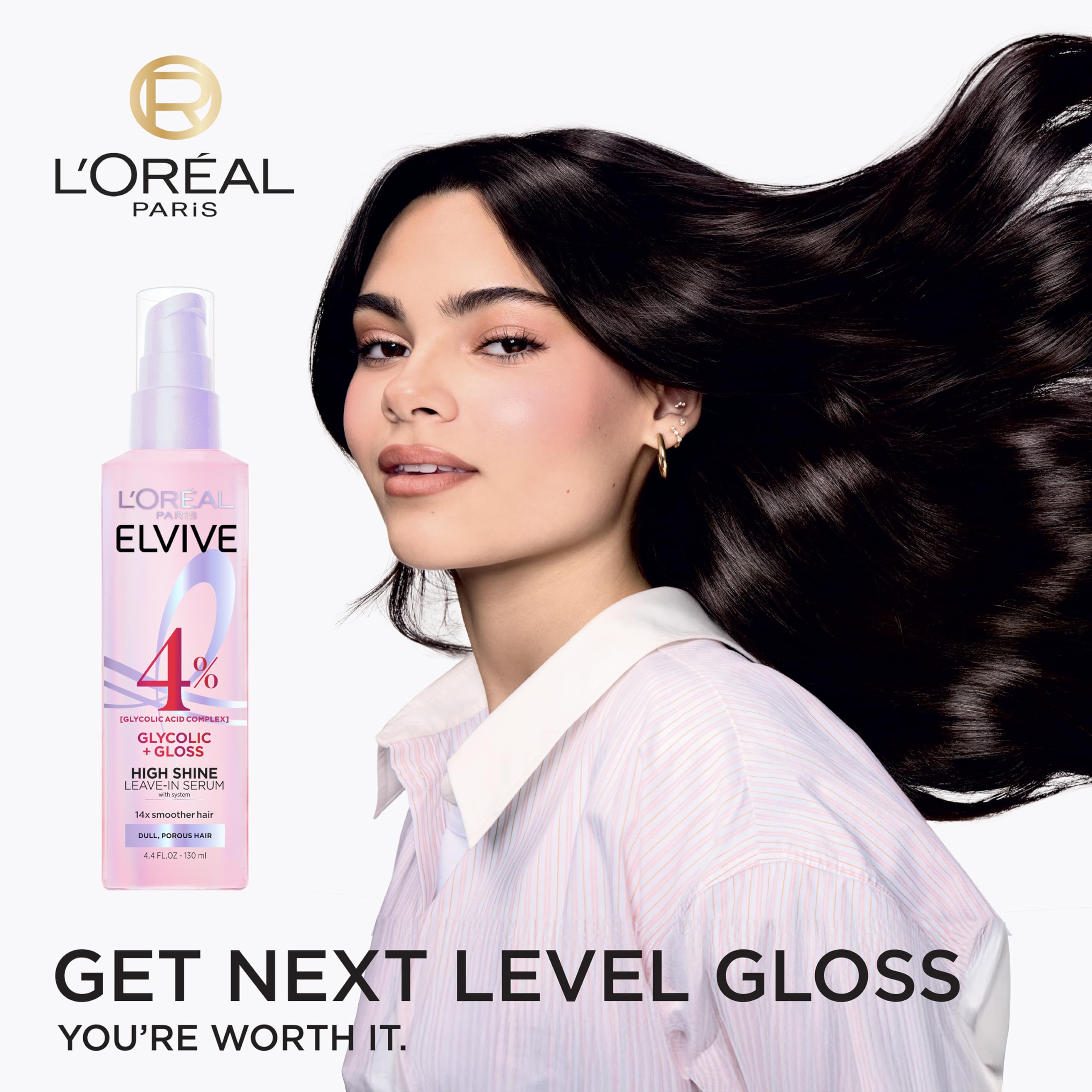 Elvive Glycolic + Gloss realza el brillo del cabello opaco y poroso