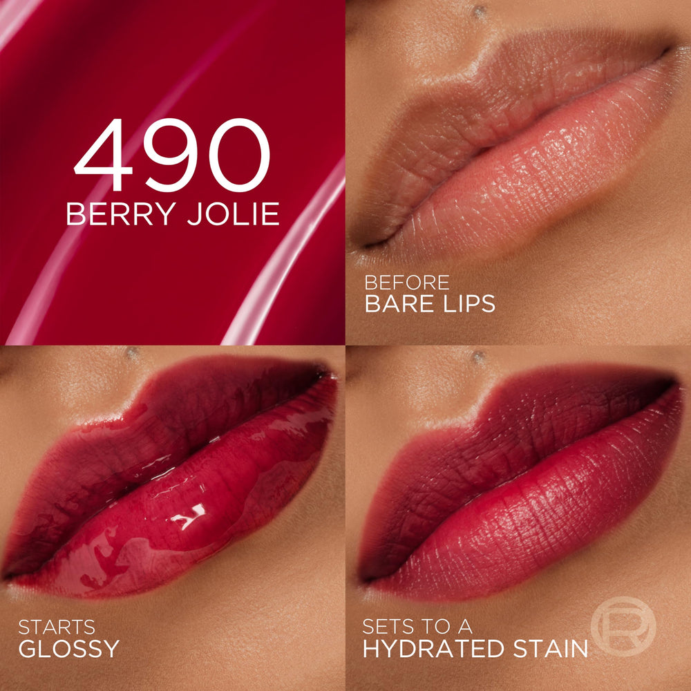 L'Oréal Paris Hyaluron Tint Lip Stain Serum ofrece hidratación inmediata y tono suave.