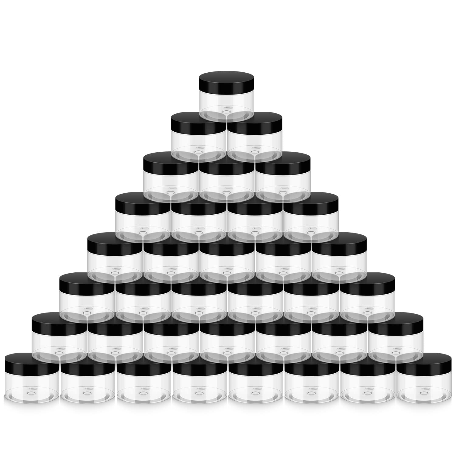 Loretoy 36-pack 4oz jars with lids for travel and storage.
