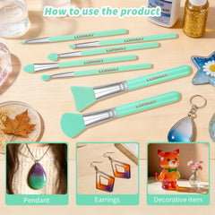LORMAY small silicone brushes for precise eye and lip makeup
