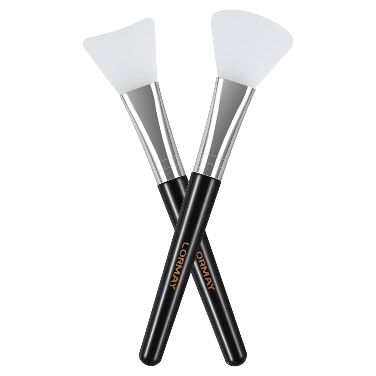LORMAY 2pc silicone mask applicator set for even product distribution