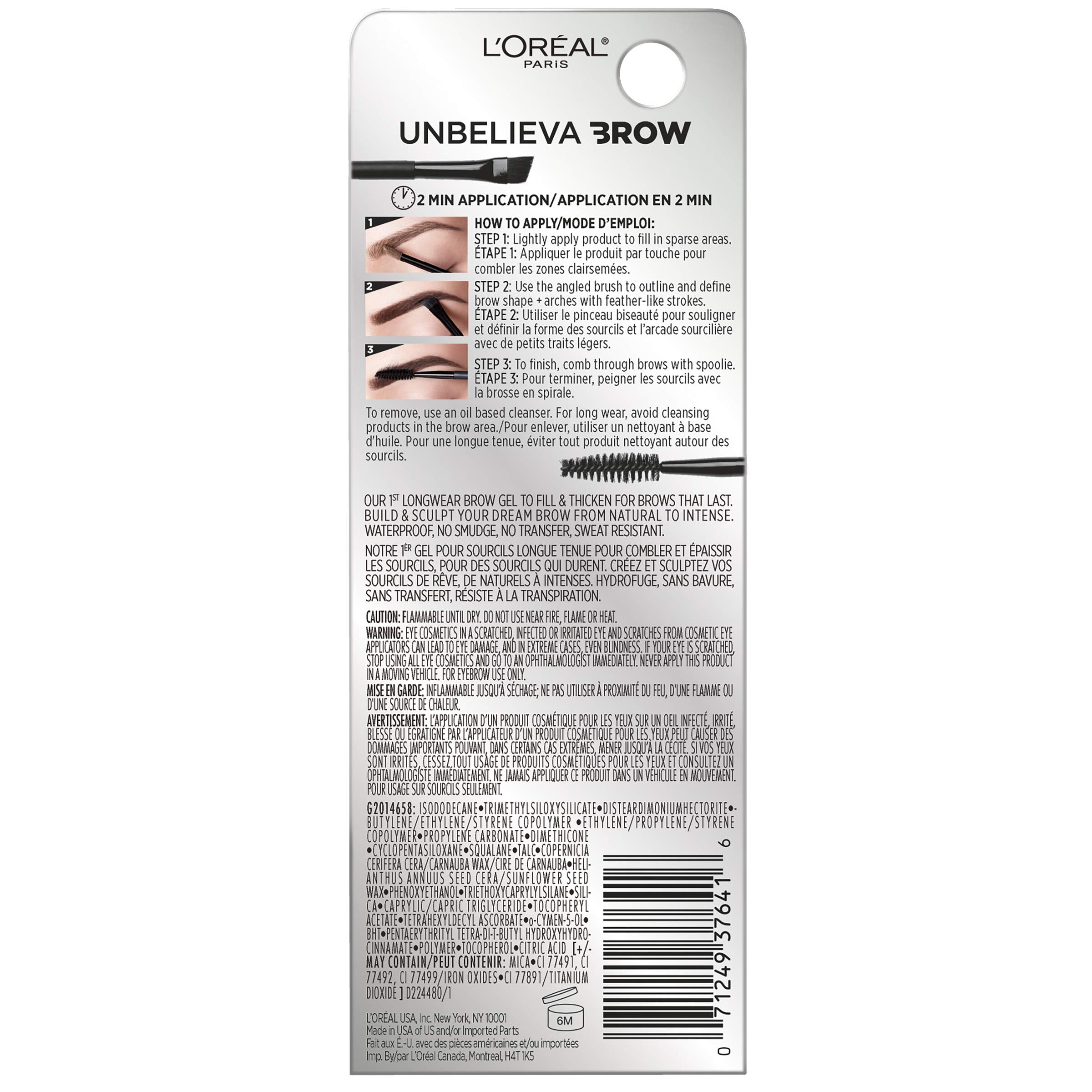 L'Oreal Paris Unbelieva-Brow definiciones claras para cejas con forma.