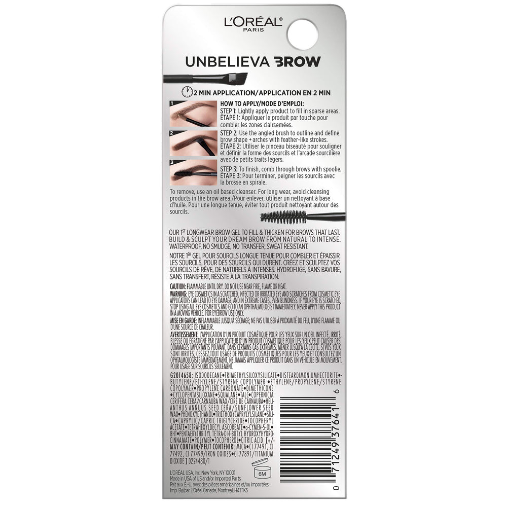 L'Oreal Paris Unbelieva-Brow definiciones claras para cejas con forma.
