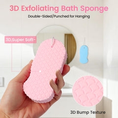 Esponja exfoliante 3D de Losaria con alta absorción y espuma