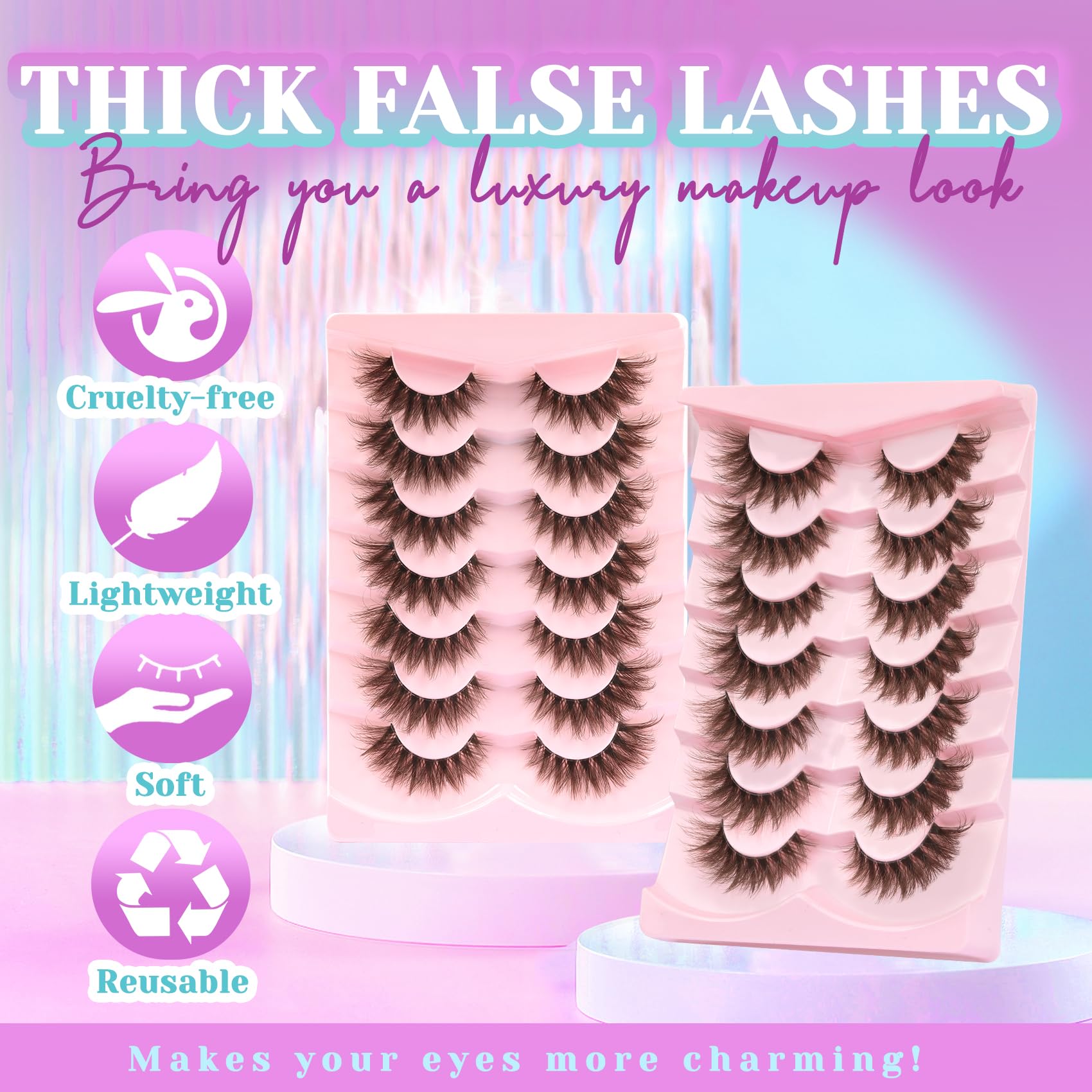 Losha Brown Lashes eye lift cat eye effect without harsh eyeliner