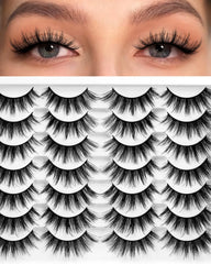 Losha eyelashes natural look faux mink pack for subtle daytime enhancement