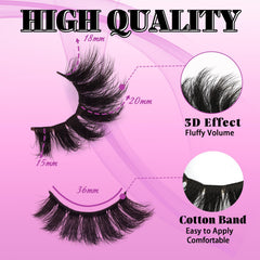 Losha False Lashes 3D curl detail highlighting natural volume