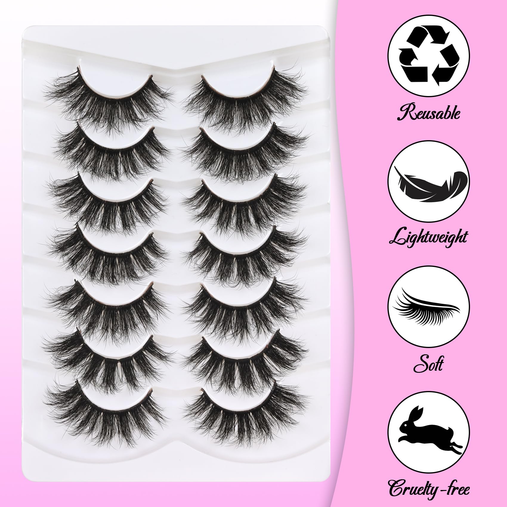 Losha False Lashes Reusable up to fifteen times with proper care