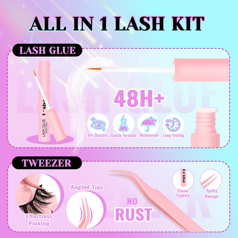 Losha Lashes cruelty-free synthetic fibers for guilt-free glam.