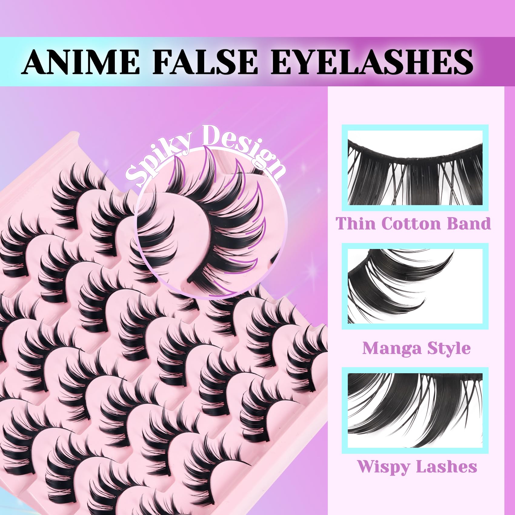 Losha DIY Kit lashes with glue and tweezer for easy at-home application