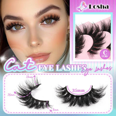 Losha Lashes 8-18mm length for versatile day-to-night glamour.