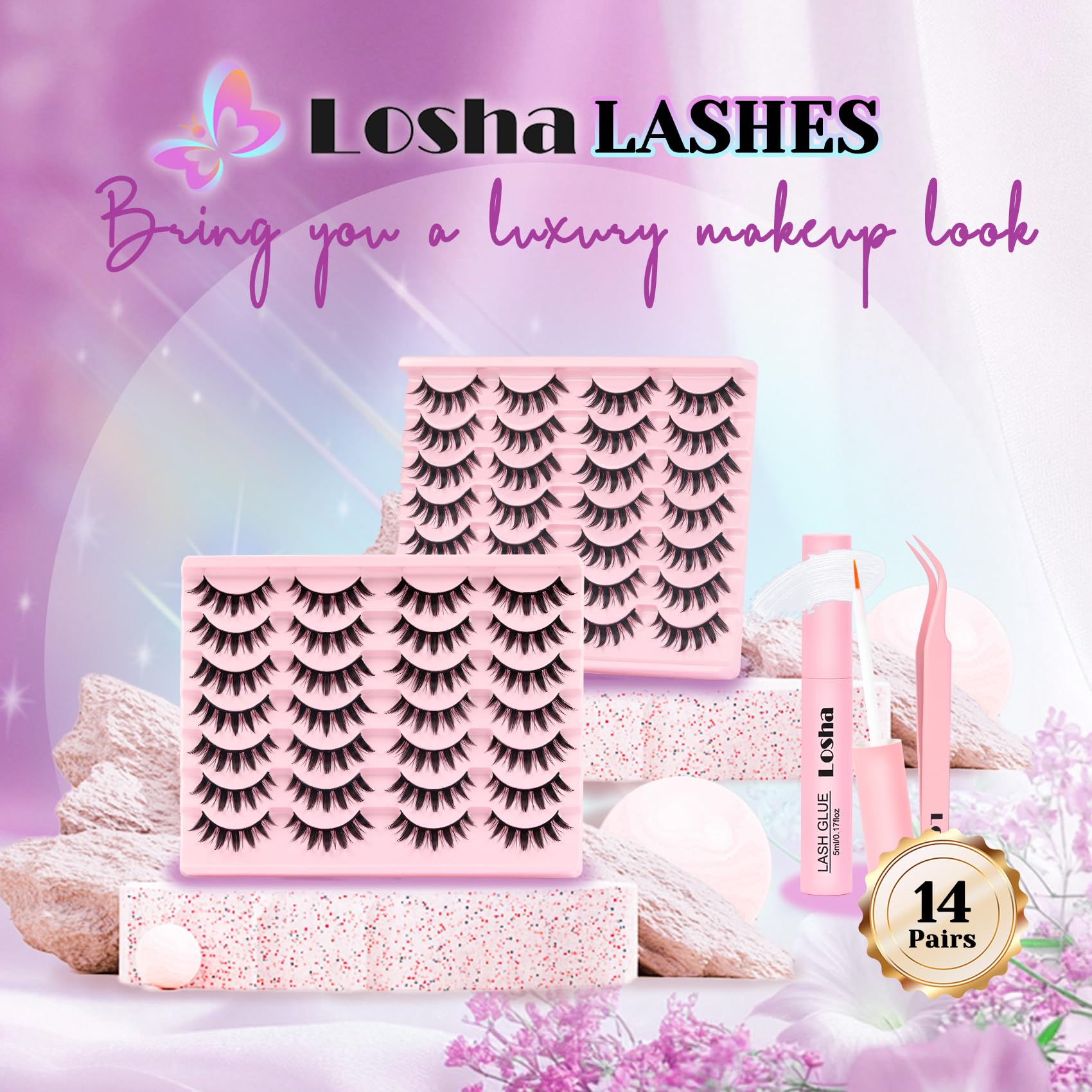 Losha Lashes reusable up to seven times with proper storage