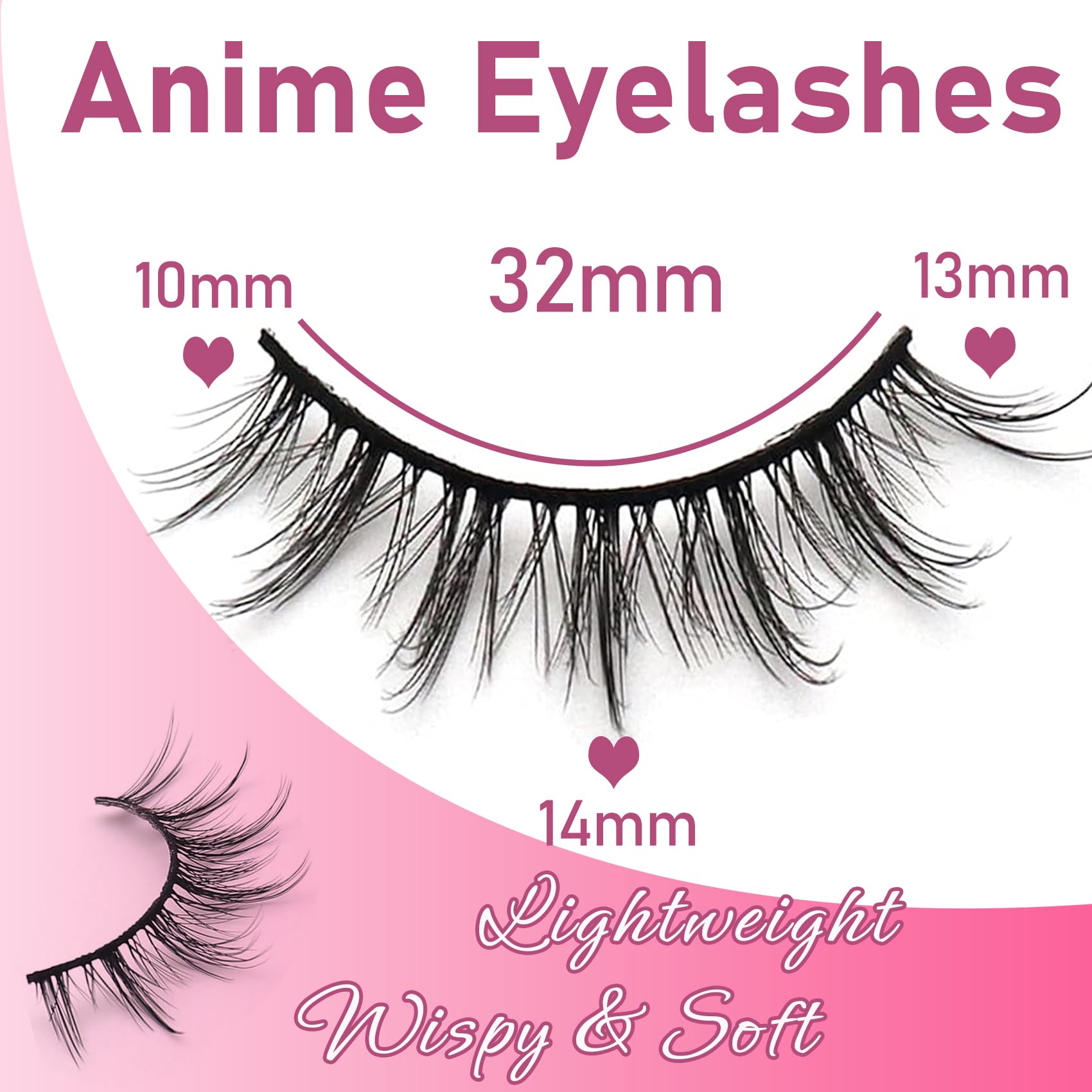 Losha Manga Lashes natural-look closeup showing seamless lash separation