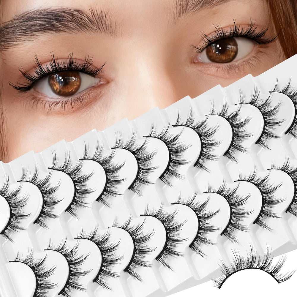 Losha Manga Lashes fluffy pack with crisscross clusters for a natural vivid look