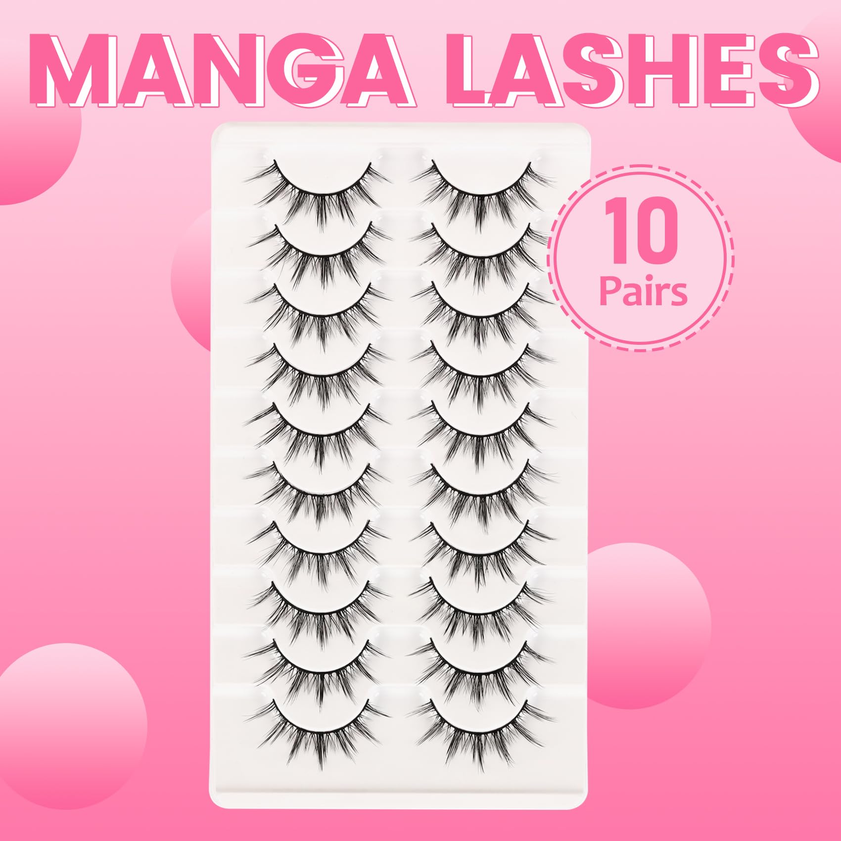 Losha Manga Lashes 10 pairs ready for daily or glam looks