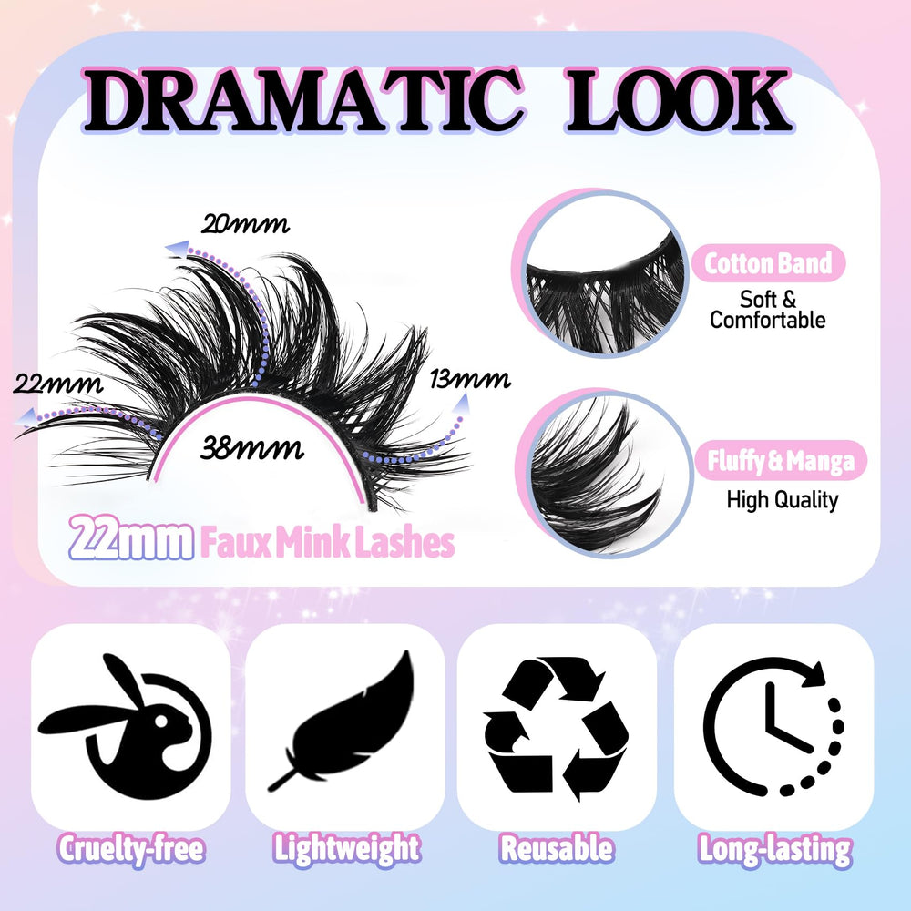 Losha wispy volume faux mink lashes for natural-to-dramatic enhancement.