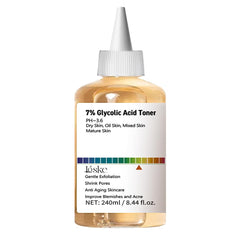 Loske 7% Glycolic Acid Toner bottle for gentle exfoliation and pore refinement.