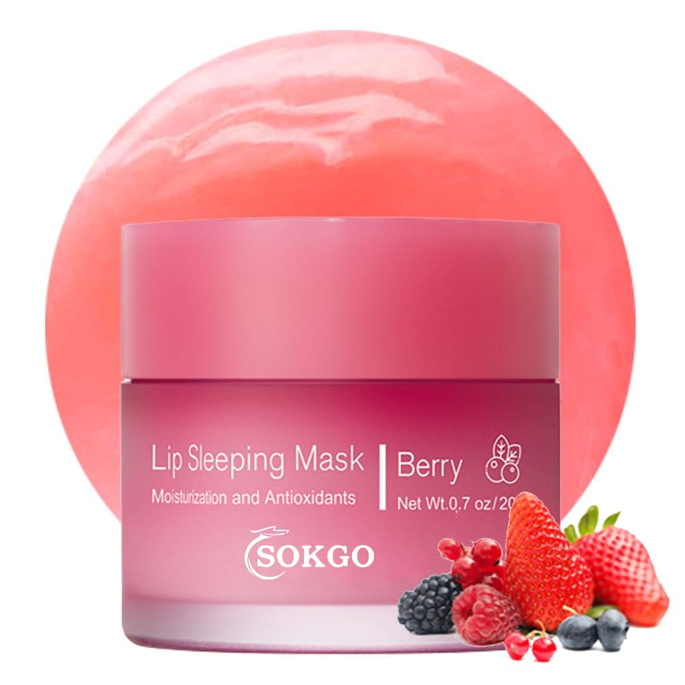 Loske Sleeping Lip Mask packshot highlighting a nourishing overnight formula for soft lips.