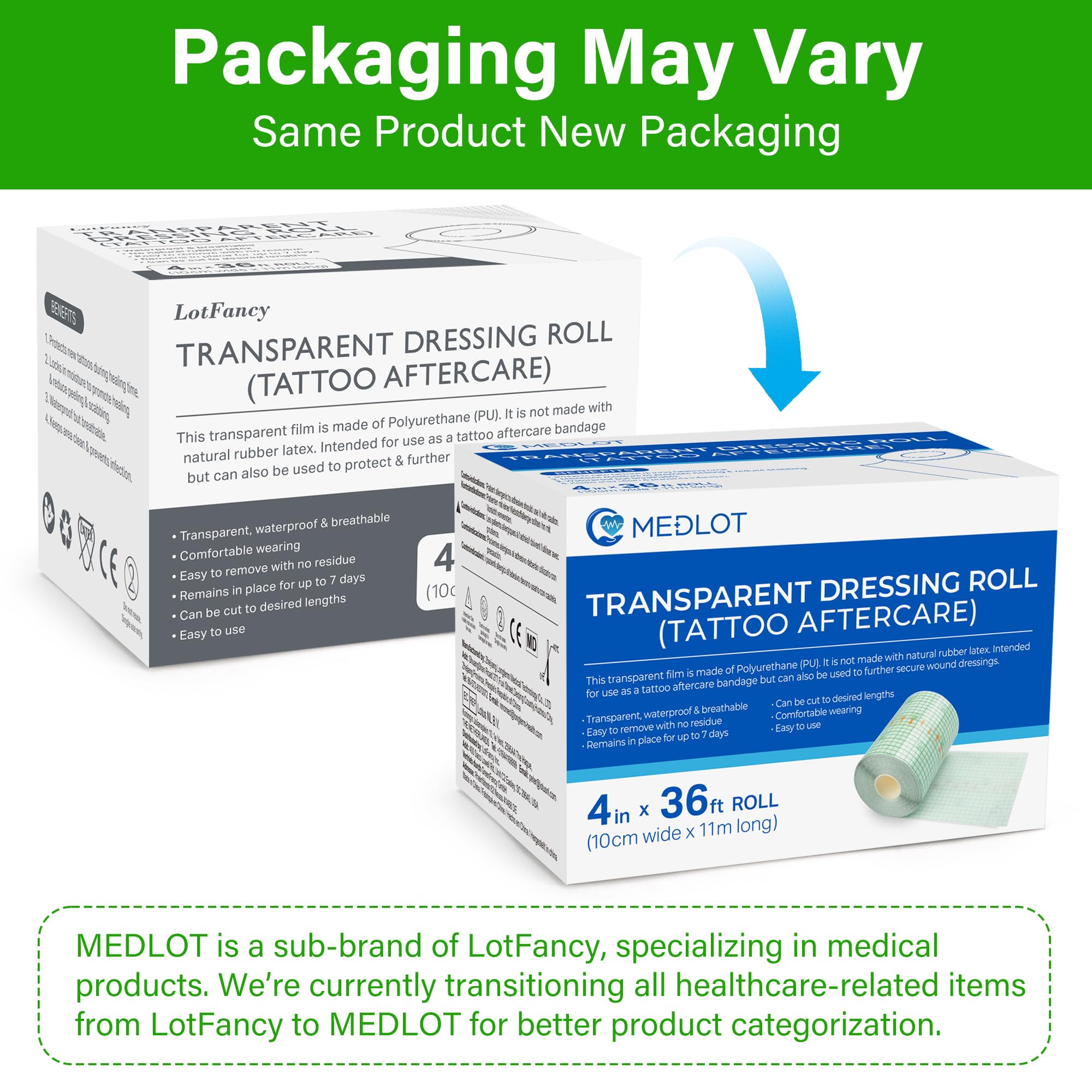 LotFancy MEDLOT nuevo empaque manteniendo la calidad y función