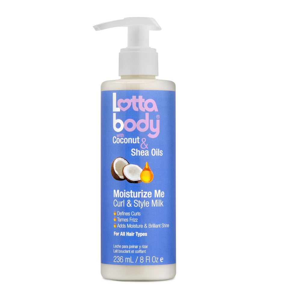 Lottabody Moisturize Me, botella, definición suave de rizos y brillo ligero