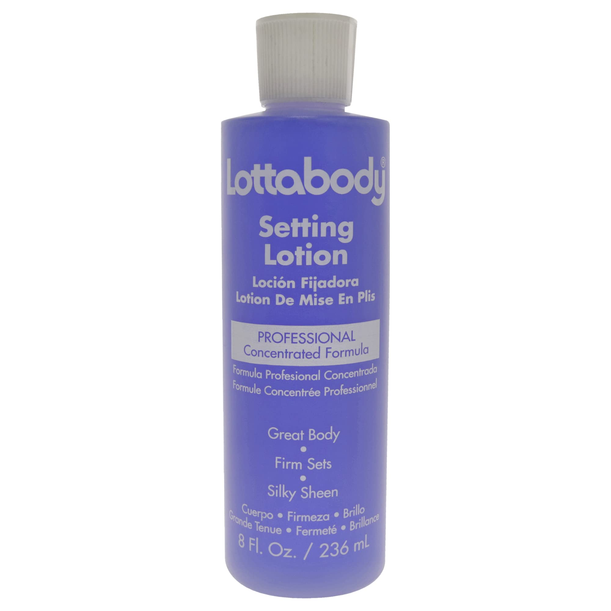 Lotta Body setting lotion bottle for fast-drying, voluminous styling.