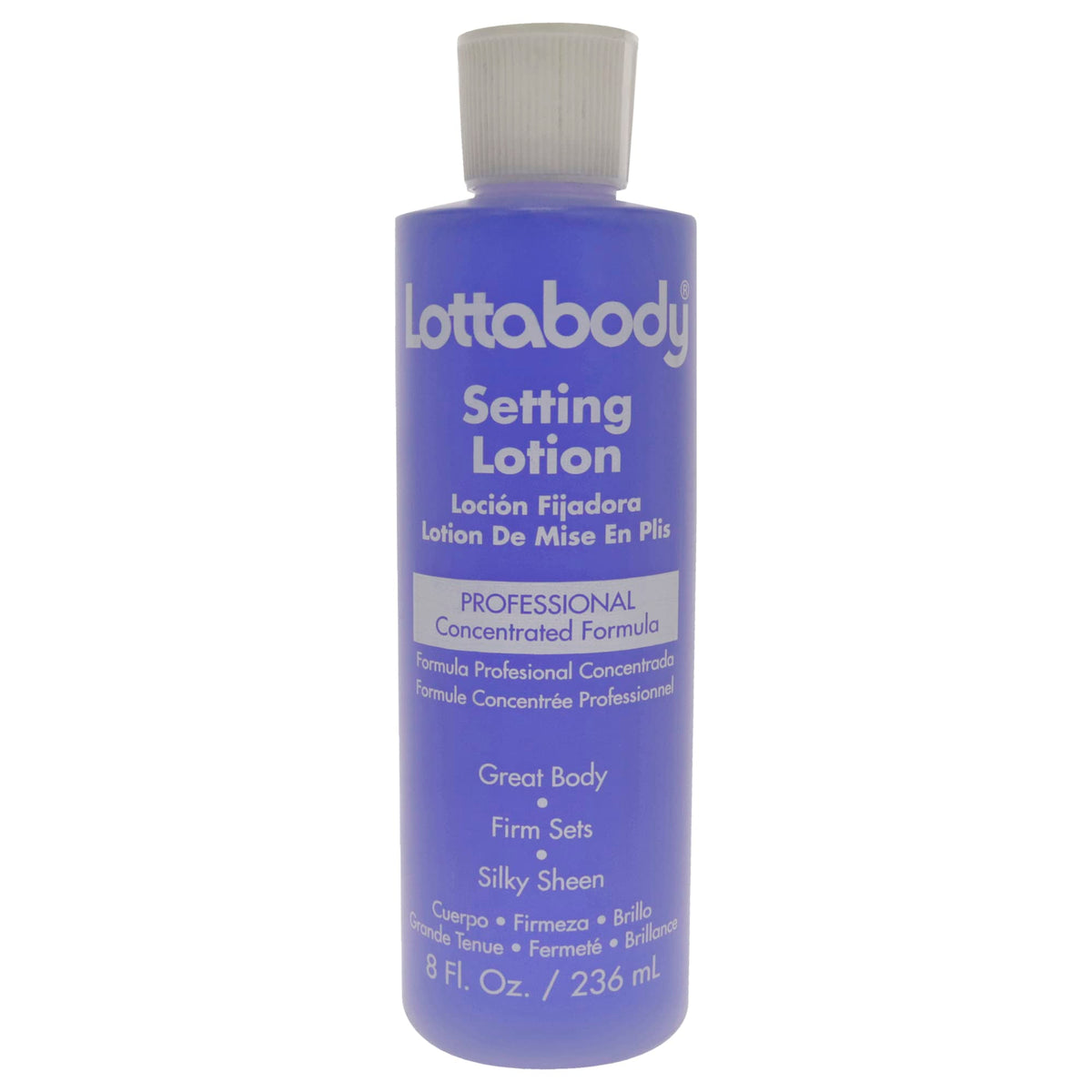 Lotta Body setting lotion bottle for fast-drying, voluminous styling.
