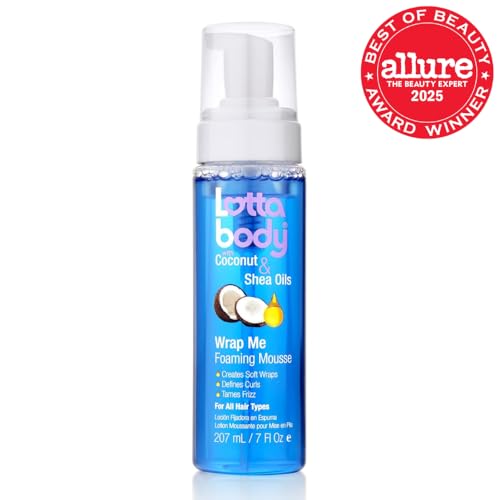 Lottabody Wrap Me Mousse dispensing pump for quick styling on the go