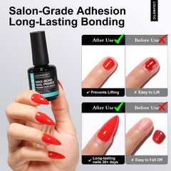 LOUINSTIC Acid-Free Primer bottle close-up with low-odor formula.