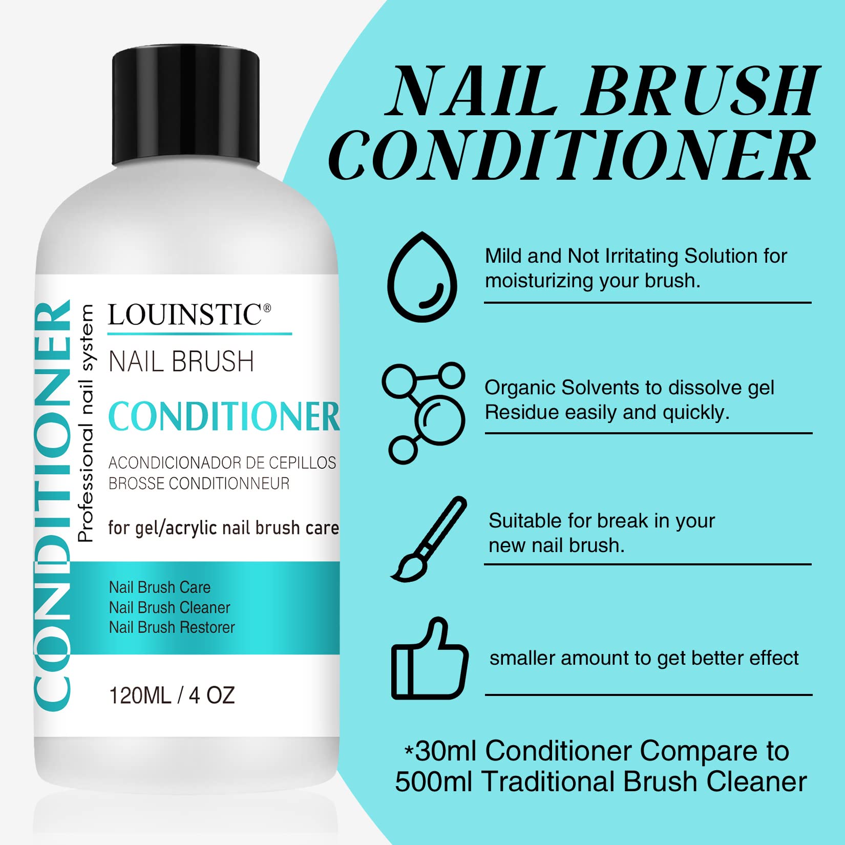 LOUINSTIC nail-art brush cleaner set keeps tools like new