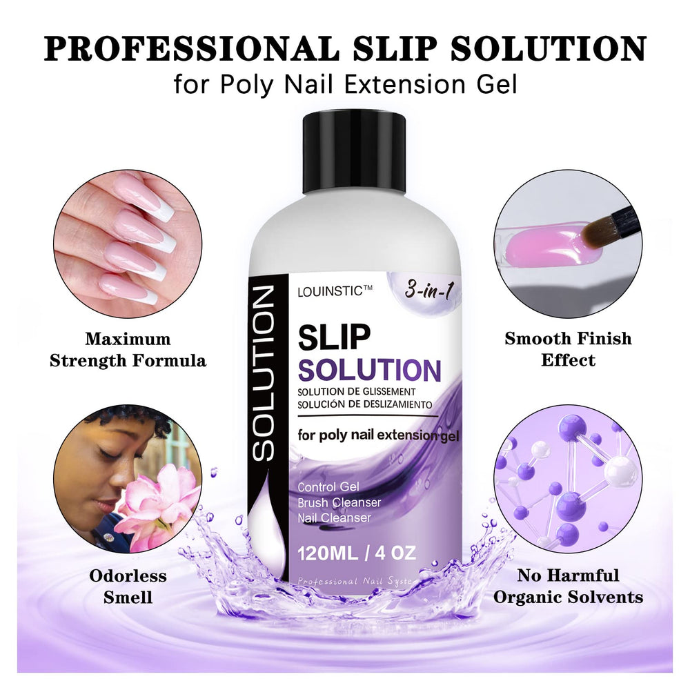 LOUINSTIC Poly-extension gel application focus aids smooth shaping and precise control