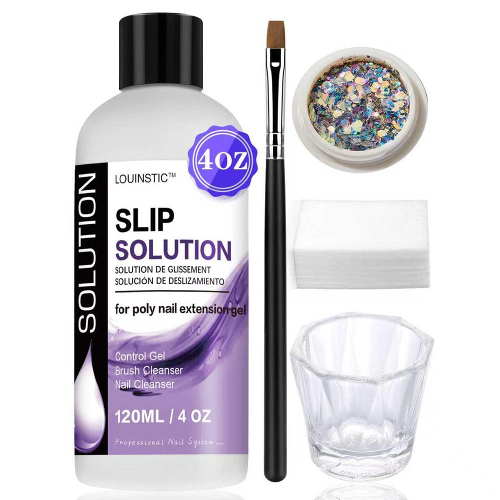 LOUINSTIC slip solution bottle for smooth poly gel shaping and control