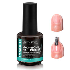 LOUINSTIC primer uñas ácido libre: adherencia duradera para uñas de gel