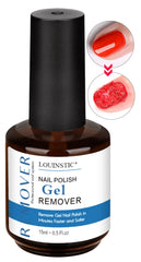 LOUINSTIC Removedor de Esmalte Gel, botella de 15 ml para retirada rápida sin dañar uñas.