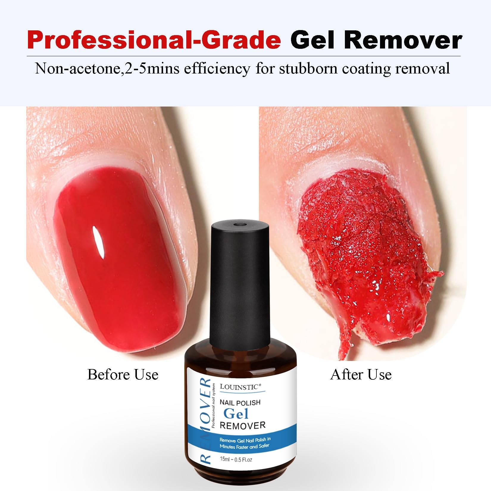 LOUINSTIC Removedor de Esmalte Gel conjunto completo incluye todo lo necesario.