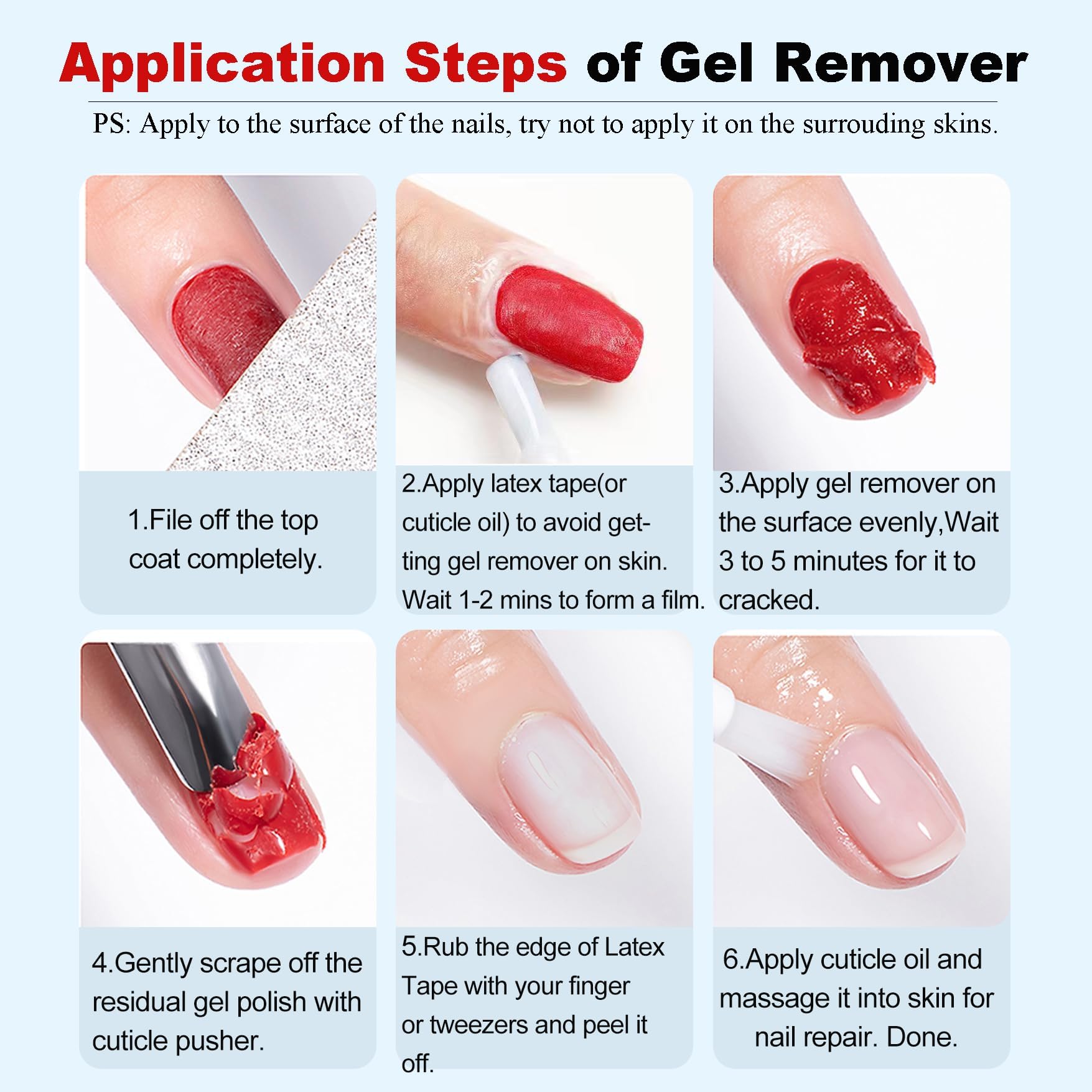 LOUINSTIC Removedor de Esmalte Gel tamaño portátil ideal para viaje.
