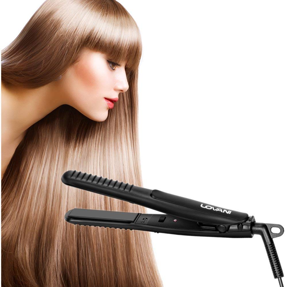 LOVANI mini flat iron quick heat recovery aids consistent styling.