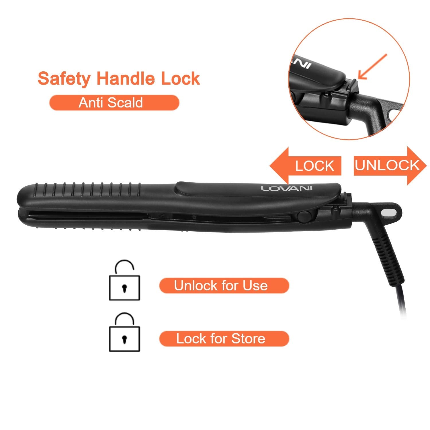 LOVANI mini flat iron dual voltage supports worldwide use on trips.