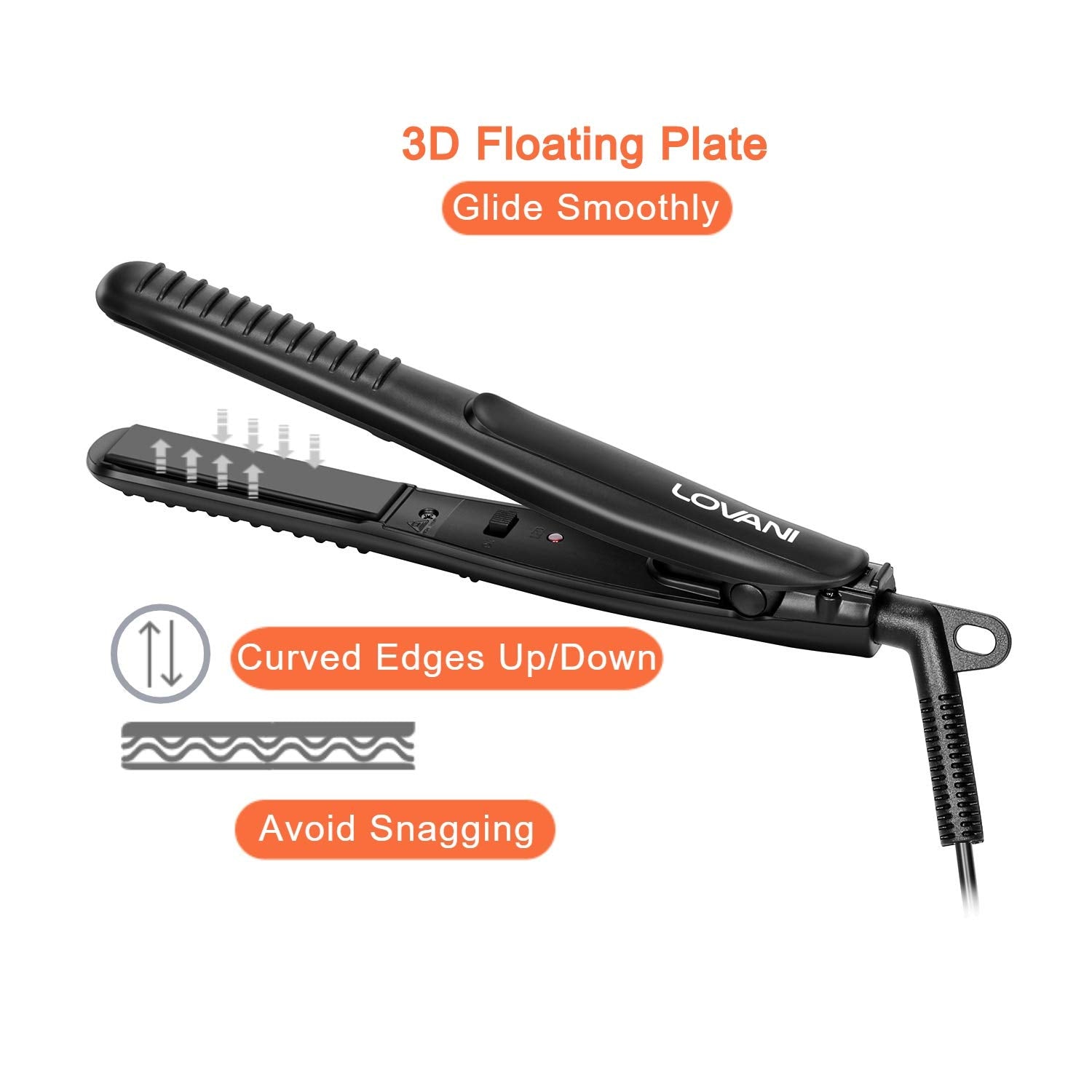 LOVANI mini flat iron PTC heating demonstrates quick heat transfer.