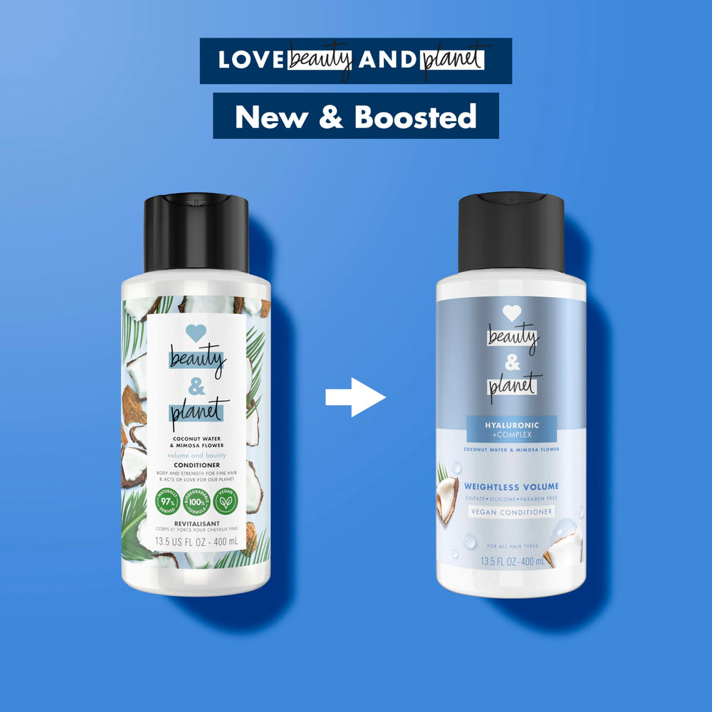 Love Beauty and Planet coconut-water ingredient signals hydrating moisture