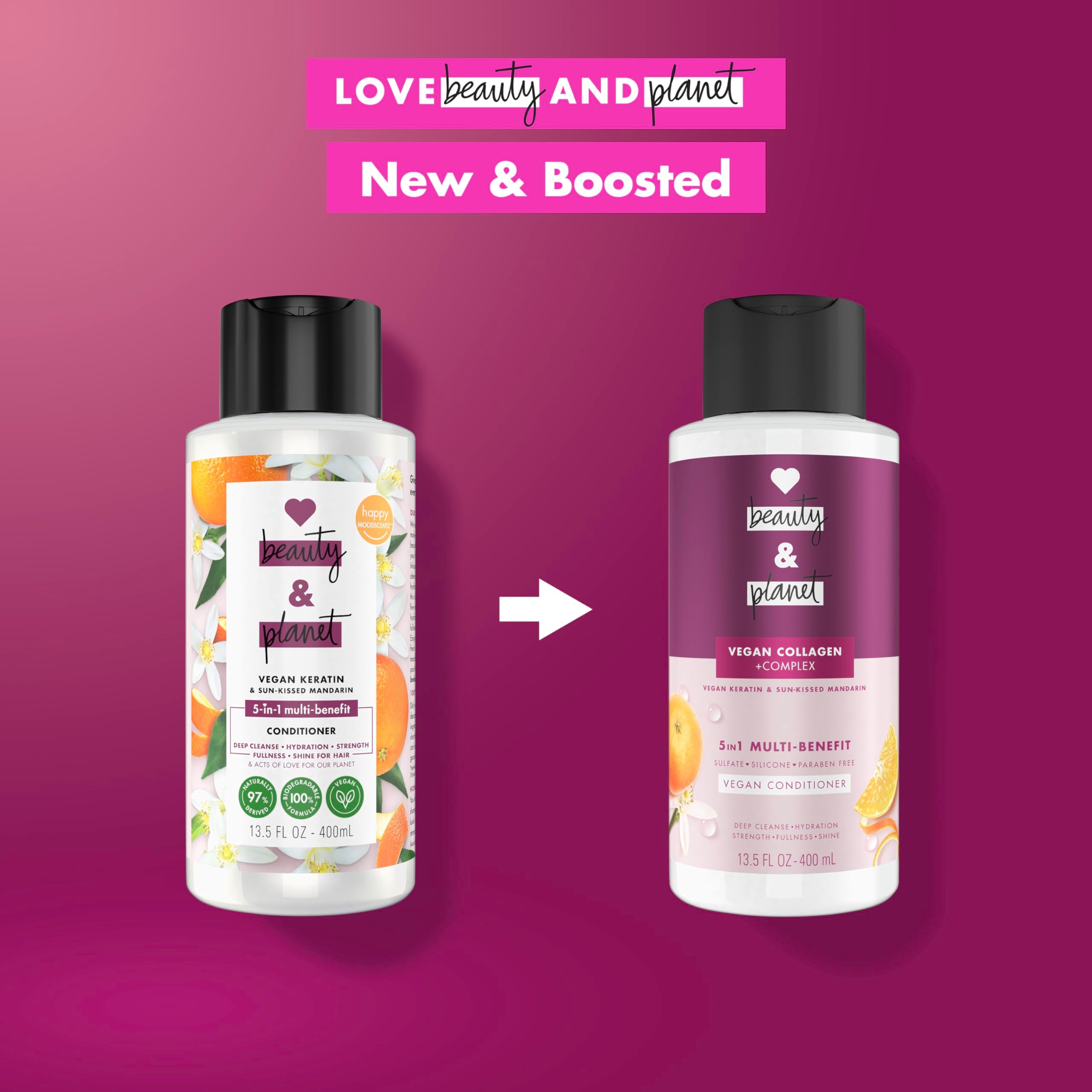Love Beauty And Planet: cabello más fuerte 3X tras uso consistente.