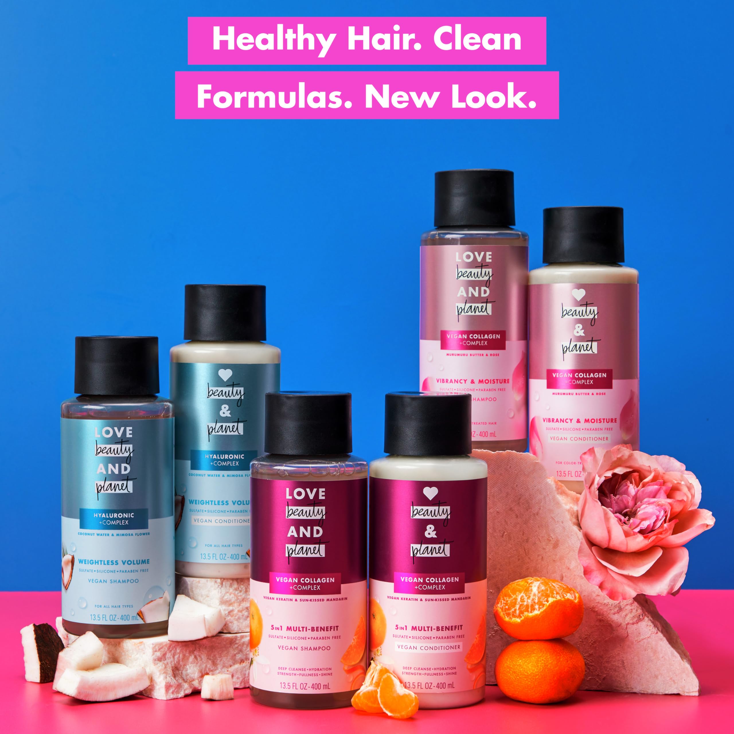 Love Beauty And Planet: fórmula libre de silicona para cuidado suave.