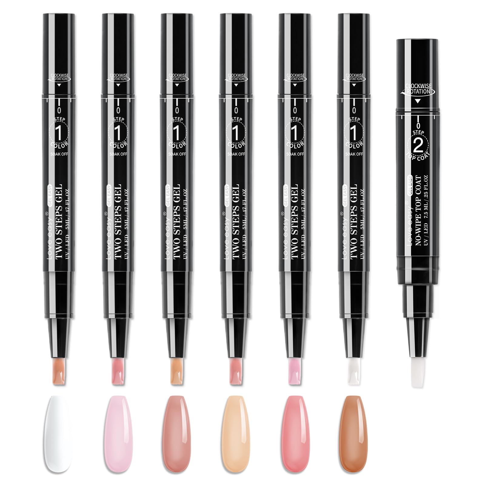 Love easy: empaque portátil con lápiz esmalte nude para manicura rápida en casa.