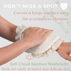 Love Leads Life dual-sided scrubber close-up shows two textures for targeted care