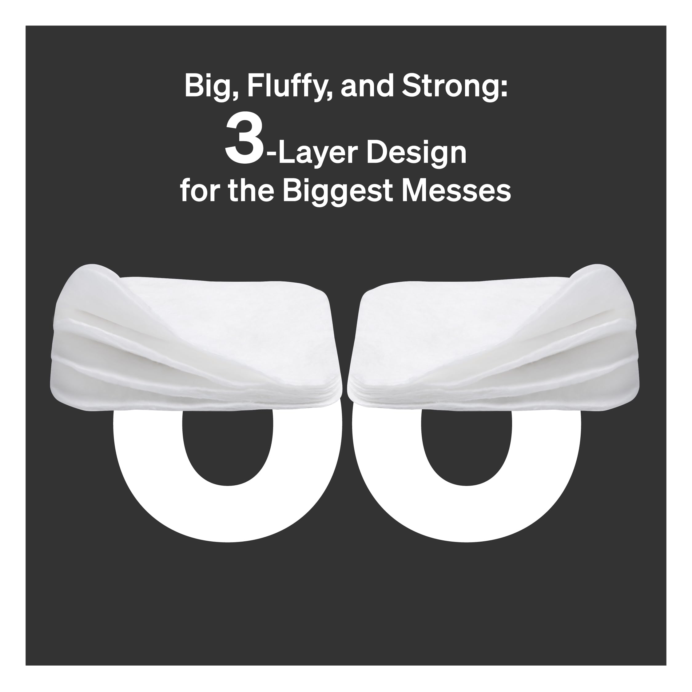 Love Noobs lint-free cotton pad—extra-large for efficient diaper changes.