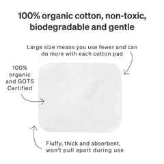 Love Noobs premium jumbo-size cotton pads—large sheet for easy cleanup.