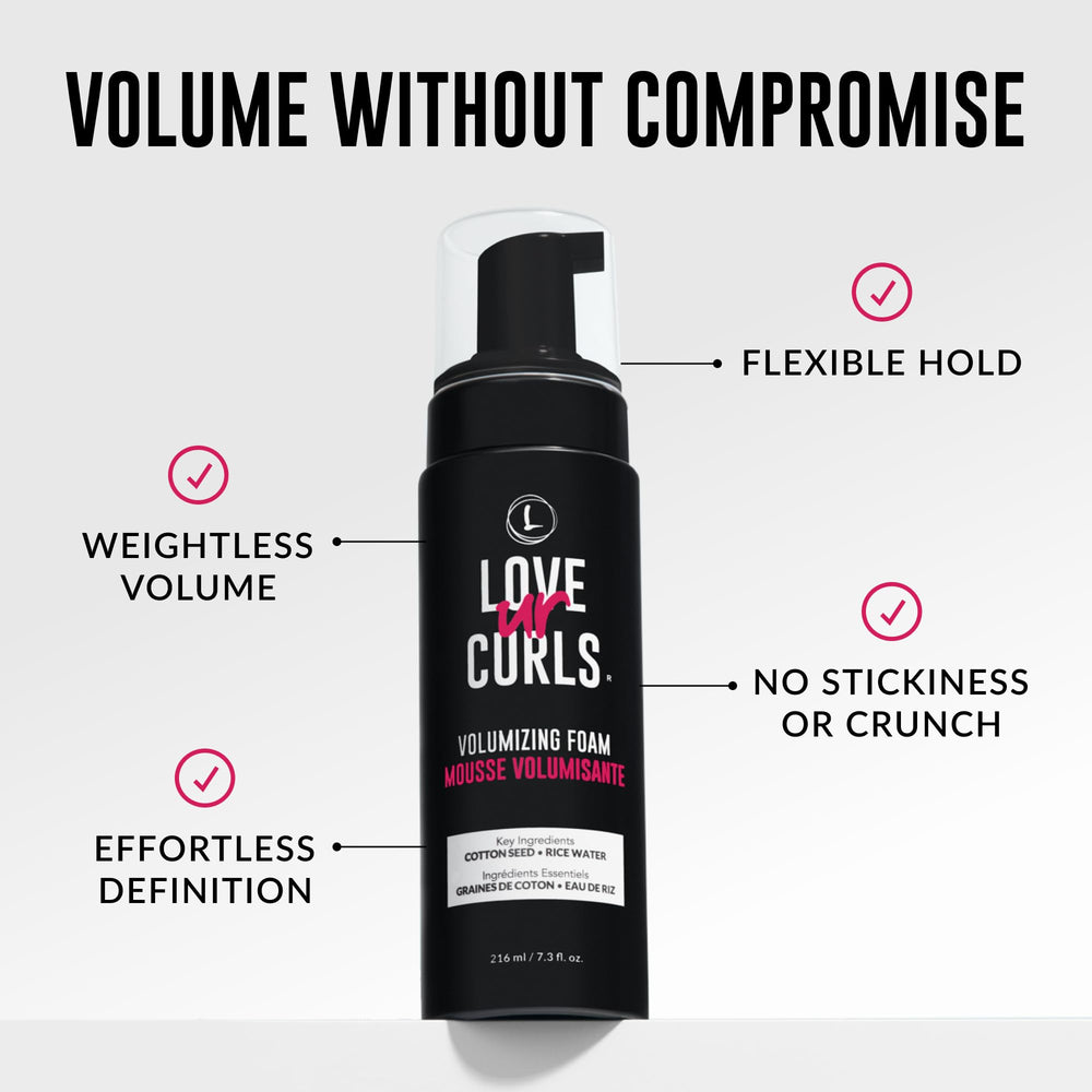 Love Ur Curls bottle on bathroom shelf ready for quick-dry styling.
