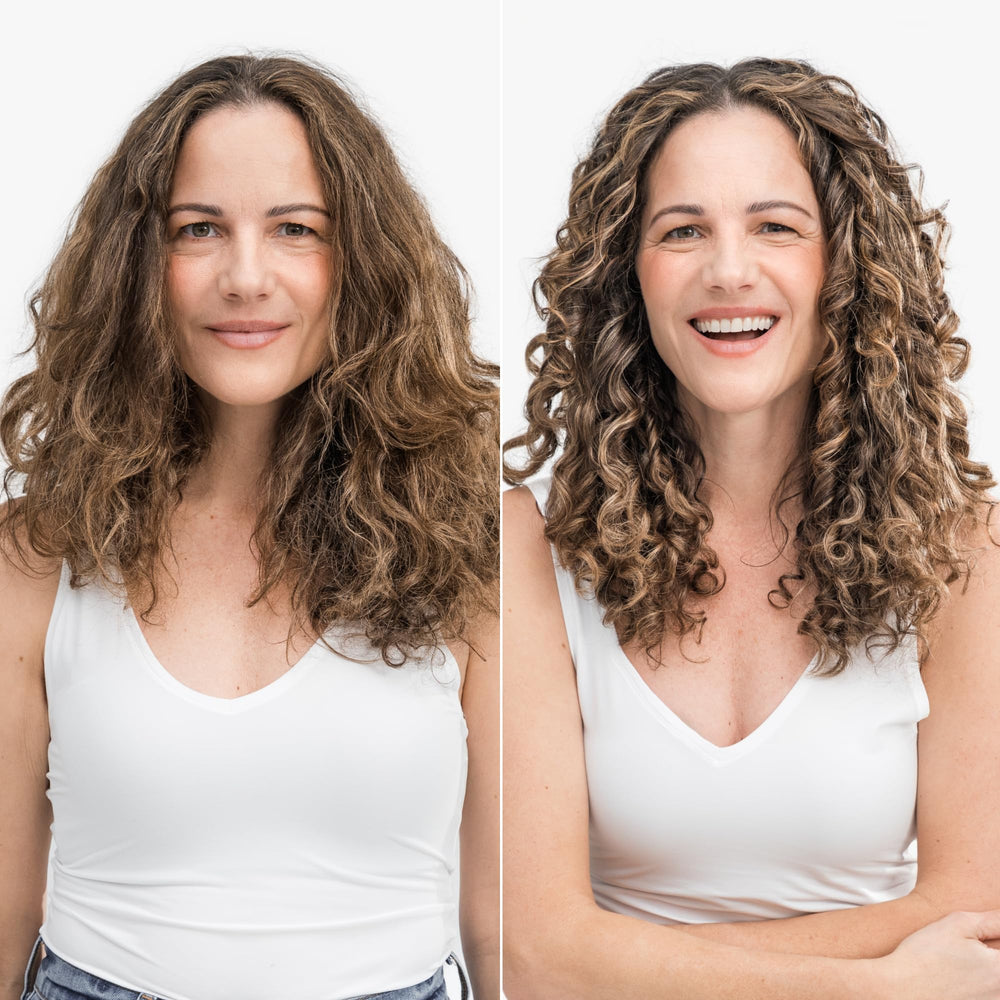 Love Ur Curls curls defined with soft hold and movement.