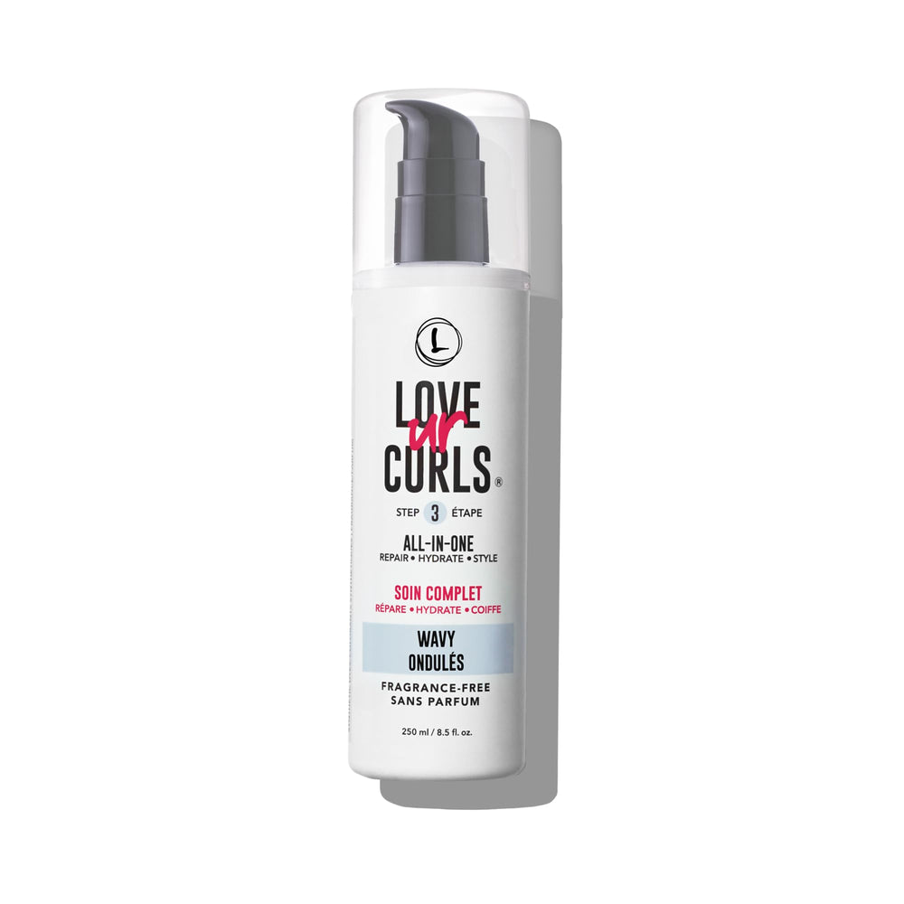 Love Ur Curls fragrance-free curl cream bottle front showing hydrated waves